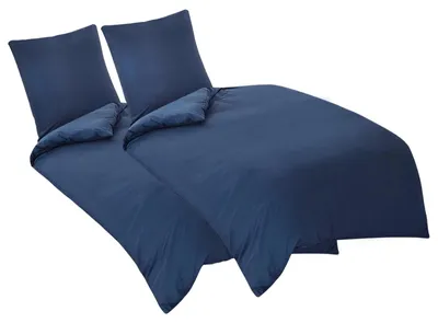Produktbild von Omgoods – Bettwäsche-Set, 135 x 200 cm, aus Mikrofaser, blau