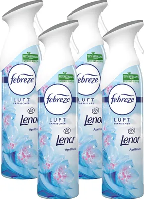 Produktbild von 4 x Febreze Lufterfrischer-Spray Lenor Aprilfrisch 4 x 185ml