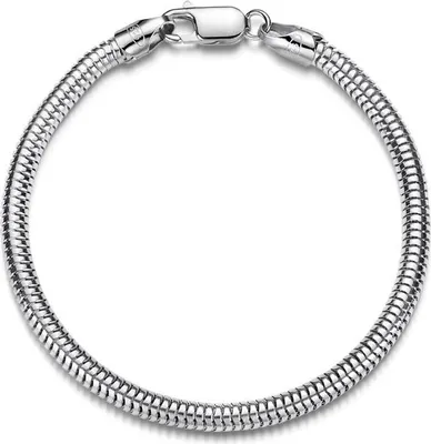 Produktbild von SILBERKETTEN STORE Schlangenkette Armband 4mm - 925 Silber, Länge wählbar von 16-25cm - 24cm