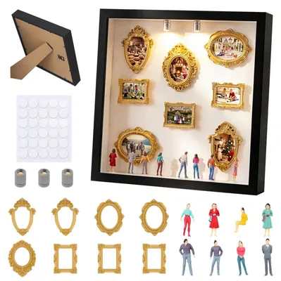 Produktbild von Omgoods – DIY Miniatur-Museum-Silhouette-Box – Personalisierbarer Bilderrahmen