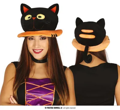 Obrázek produktu pro Čepice černá kočka - Halloween