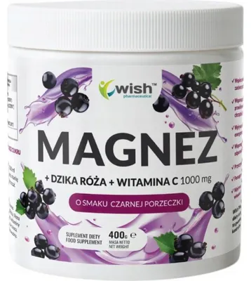 Productafbeelding van Wish Magnesium 375 mg + Hagebutten + Vitamine C 1000 mg, Sint-Janskruidpoeder, 400 g