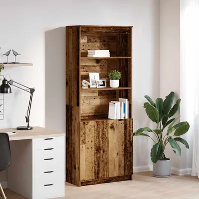 Produktbild von vidaXL Highboard Altholz-Optik 70x35x180 cm Holzwerkstoff