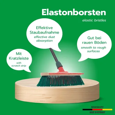 Image de Novaliv Haut Bas Balai de rue avec manche télescopique Racleur Outdoor Broom avec manche Balai de jardin Balai industriel Balai de cour Balai multi-usage Balayage Chambre à poussière (2, Balai de rue)
