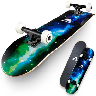 Produktbild von Apollo Galaxy Skateboard Komplettboard mit ABEC 7 Kugellagern und 7-lagigem Holzdeck