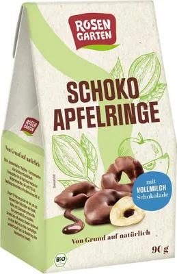 Immagine prodotto di Anelli di cioccolato alle mele - cioccolato al latte 90g