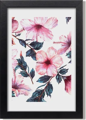 Produktbild von Bild 20x30 MDF-Rahmen, Wandkunst Hibiskus