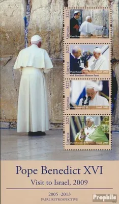 Produktbild von Briefmarken Guyana 2013 Mi 8621-8624 Kleinbogen (kompl.Ausg.) postfrisch Papstreisen