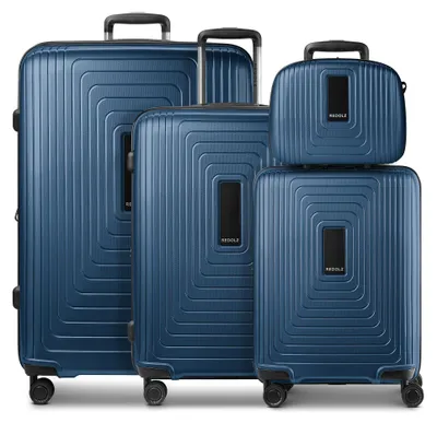 Produktbild von Redolz Essentials 14 4-Rollen Kofferset + Beautycase 4 tlg. mit Dehnfalte