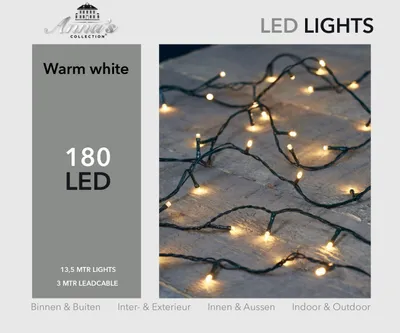 Produktbild von Weihnachtsbeleuchtung 180 LED warmweiß