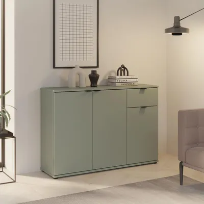 Immagine prodotto di Mobile multiuso Segno 3 ante e 1 cassetto 120 cm verde salvia