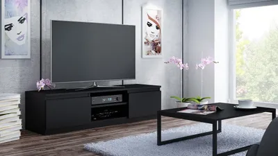 Produktbild von Modernes TV Lowboard Malwa mit Türen und Ablagefach