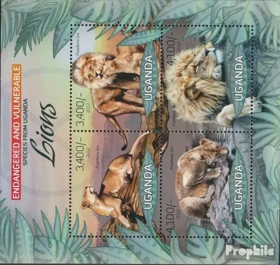 Produktbild von Briefmarken Uganda 2012 Mi 2979-2982 Kleinbogen (kompl.Ausg.) postfrisch Fauna