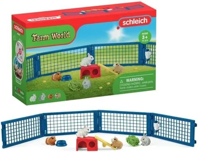Obrázok produktu pre Domček na hranie pre králiky a morčatá, sada figúrok a príslušenstva, hračka od 3 rokov, Schleich Farm World 42500