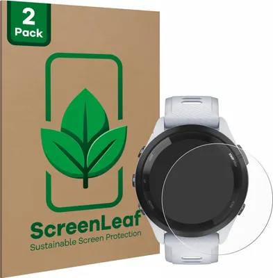 Produktbild von 2x ScreenLeaf Schutzfolie für Garmin Forerunner 265 (46 mm) nachhaltiger Displayschutz Display Schutz Folie Klar Transparent