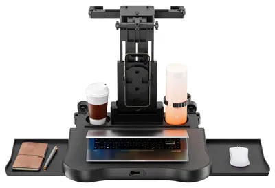 Produktbild von Elzusha – Verstellbarer Autotisch für Laptops – Multifunktional mit Getränkehalter und Smartphonehalterung