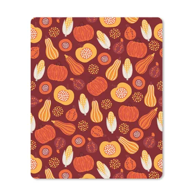 Produktbild von MuchoWow® Mauspad Mousepad Kürbis - Mais - Herbst - Muster 30x40 cm - Mousepads - Maus Mat - Pad - Mausunterlage - Mausmatten