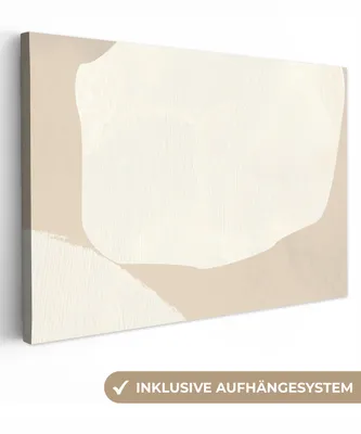 Obrázok produktu pre MuchoWow® - Plátno - Béžové - Abstraktné - Moderné, nástenný obraz, nástenné dekorácie obrazy obývacia izba, 90x60cm