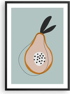 Produktbild von Gerahmtes Poster - Schwarzer Rahmen - Birne Bild Jugend - 50x70 cm - Wand Bild - Wanddeko - Wandbilder - Kunstposter - Wandposter - Bilderrahmen - Bilder - Kunstdruck - P2BPA50x70-4616