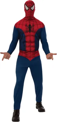 Produktbild von Marvel Spiderman Kostüm für Herren – Erwachsene – Einsteiger-Version – Größe STD/M-L – Offiziell lizenziert