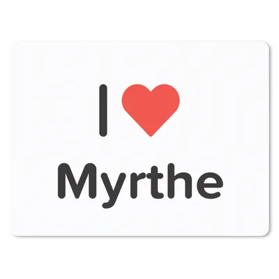Produktbild von MuchoWow® Mauspad Mousepad Ich liebe - Myrthe - Mädchen 23x19 cm - Mousepads - Maus Mat - Pad - Mausunterlage - Schreibtischunterlage - Mauspad