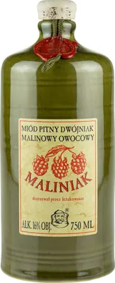 Produktbild von Maliniak-Dwójniak-Honig (Halber) 0,75L im Steinzeuggefäß | Met Honigwein Metwein Honigmet | 750 ml | 16% Alkohol | Polnische Produktion | Geschenkidee | 18+