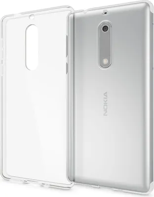 Obrázok produktu pre Puzdro na mobilný telefón Nokia 5 od spoločnosti NALIA, priehľadné silikónové puzdro s ochranou vrecka