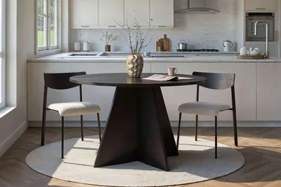 Produktbild von Skye Decor, Virella - Wood Black, Esstisch, Holz Schwarz, 100 % Melaminplatte, 120 x 120 x 75 cm