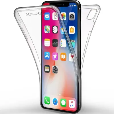 Produktbild von iPhone XR Full Cover Silikon 6,1" TPU 360° Transparent Schutzhülle