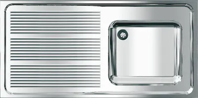 Zdjęcie produktu dla Zlewozmywak komercyjny KWC AR, MAXIMA, stal nierdzewna, 1200x382x600 mm, ociekacz lewy