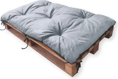 Produktbild von 4L Textil Sitzkissen Palettenkissen Gartenpolster Bankkissen Bankpolster Polsterauflage Auflage für Gartenbank (120x80 cm, Dunkelgrau)