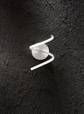 Produktbild von Wandleuchte aus mattweißem Metall, modernes Design mit Silikondiffusor, integrierte dimmbare 18-W-LED (Farbtemperatur) - Perenz