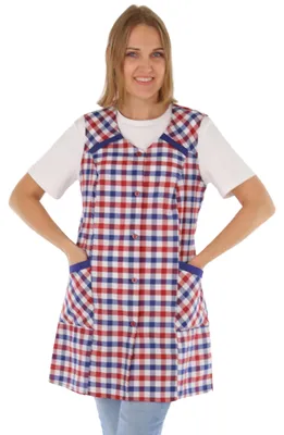 Produktbild von 7/8 Kasack Damen - Kurzes Schürze Polyester Baumwolle, Design 3