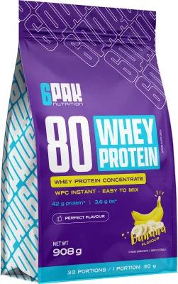 Zdjęcie produktu dla 6Pak 80 Whey Protein 908G Banana