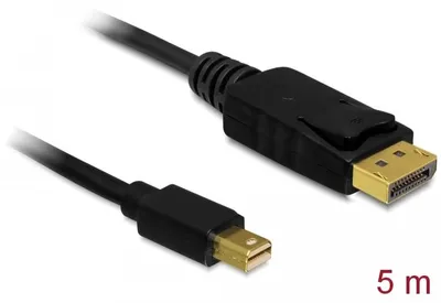 Immagine prodotto di Cavo Delock con connettore mini DisplayPort > connettore DisplayPort, 5 m