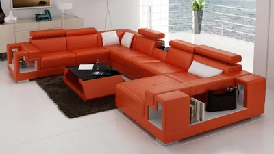 Produktbild von Eckgarnitur U Form Sofa Wohnlandschaft U Form Ecksofa Couch Polster Polster Neu