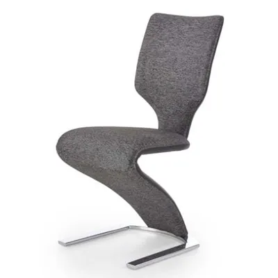 Produktbild von Halmar Essensstuhl K307 - dunkelgrau / schwarz / Chrom