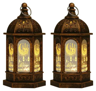 2 Ramadan-Laternen, Tischdekoration, festliche Hängelampen