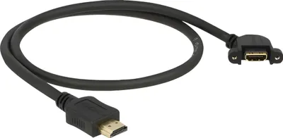Produktbild von DeLOCK 85467, 0,5 m, HDMI Typ A (Standard), HDMI Typ A (Standard), 3840 x 2160 Pixel, 10,2 Gbit/s, Schwarz