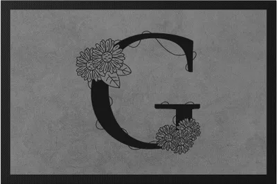 Produktbild von Buchstaben- G  mit Buchstabe Alphabet Monogramm Blumenmotiv Geschenkidee Anfangsbuchstabe