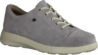 Produktbild von Finn Comfort Fatago  Damenschuhe, bequemer Schnürer, Leder, Grau, Wechselfußbett - Marken Finn Comfort, Grau, leder (velour)