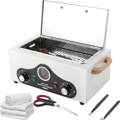 Produktbild von Heißluft Sterilisator - Trockenwärme Sterilisationsschrank - 300W - 2200 ml Volumen - Timer - Für Nagelstudio, Tattoo- und Fußpflege-Werkzeuge - 2200ML EU