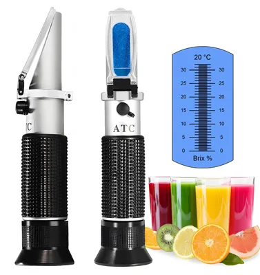 Handrefraktometer 0–32 % Brix, tragbar, für Zuckergehalt