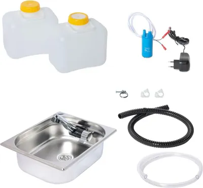 Image de 230V Camping Evier kit lavabo camping-car 325x265x100 mm Intégré Vito