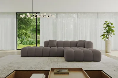 Produktbild von ALTDECOR Ecksofa - OLEA-L2 - 289x176x71 - Braun - Corner Sofa Eckcouch Couch L-Form, links/rechts angeordnet
