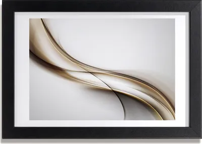 Produktbild von Bild 30x20 MDF-Rahmen, Wandkunst braune Welle