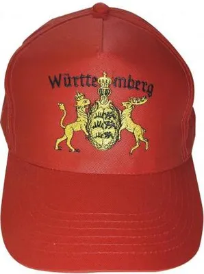 Produktbild von Baseballcap mit Einstickung - Wappen Würtemberg - 68247 rot