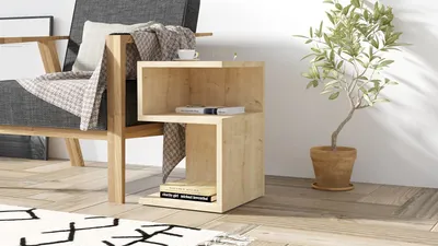 Produktbild von Skye Decor, Carol - Sapphire, Beistelltisch, Saphir, 100 % MELAMINBESCHICHTETE SPANPLATTEN, 29,6 x 31,4 x 45 cm