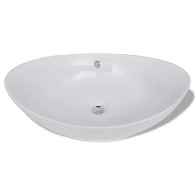 Produktbild von Hochwertigen Möbel Waschbecken - Weiß Keramik Waschbecken Keramikspülen Überlauf Oval 59x38,5cm NEU5927968