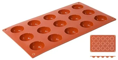 Produktbild von Halbkugelform, Backmatte, aus Silikon, verschiedene Größen wählbar : 4 cm Variante: 4 cm